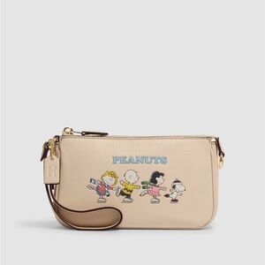Coach Cream Peanuts Wristlet